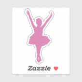 Pink Ballerina silhouette シール (シート)