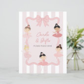 Pink Ballerina Tutu Cute Birthday Party sign (スタンド正面)