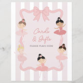 Pink Ballerina Tutu Cute Birthday Party sign (正面)
