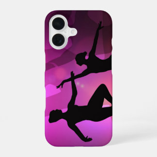 Pink Ballet Dancer Silhouette iPhone 16ケース