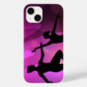 Pink Ballet Dancer Silhouette Laptop Sleeve Case-Mate iPhoneケース (裏面)
