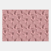 Pink Ballet Dancer Wrapping Paper Sheets ラッピングペーパーシート (正面3)