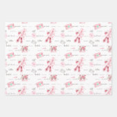Pink Ballet Dancer Wrapping Paper Sheets ラッピングペーパーシート (正面2)