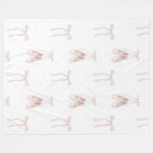 Pink Ballet Shoes Birthday フリースブランケット (正面(横))