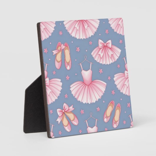 Pink Ballet Tutu Pattern フォトプラーク (正面)