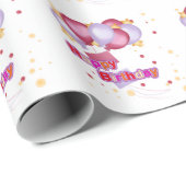 Pink Balloon Birthday Card for Girls – Cute and Jo ラッピングペーパー (ロールコーナー)