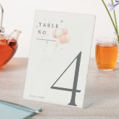 Pink balloons and pearls table 台座サイン (インサイチュ)