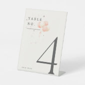 Pink balloons and pearls table  台座サイン (正面)