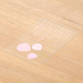 Pink Balloons Girl Baby Shower アクリル招待状 (レイダウン)