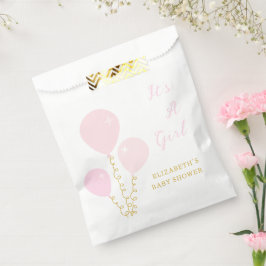 Pink Balloons Girl Baby Shower フェイバーバッグ