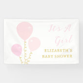 Pink Balloons Girl Baby Shower 横断幕 (横)