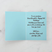 Pink Balloons 'Look Who's TWO! Girl's 2nd Birthday カード (内部)