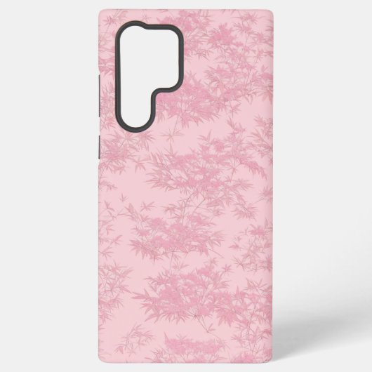 Pink Bamboo Leaf Japanese Modern Phone Case Samsung Galaxyケース (裏面)