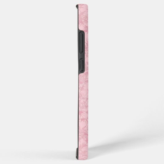 Pink Bamboo Leaf Japanese Modern Phone Case Samsung Galaxyケース (右側面)