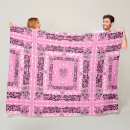 Pink Bandana  フリースブランケット