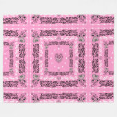 Pink Bandana  フリースブランケット (正面(横))