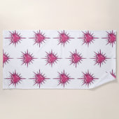 Pink Barbed Heart Cybersigilism Beach Towel ビーチタオル (正面)