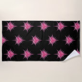 Pink Barbed Heart Cybersigilism Beach Towel ビーチタオル (正面)