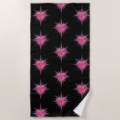 Pink Barbed Heart Cybersigilism Beach Towel ビーチタオル (正面)
