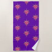 Pink Barbed Heart Cybersigilism Beach Towel ビーチタオル (正面)