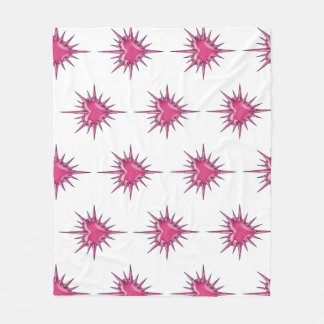 Pink Barbed Heart Cybersigilism Fleece Blanket フリースブランケット