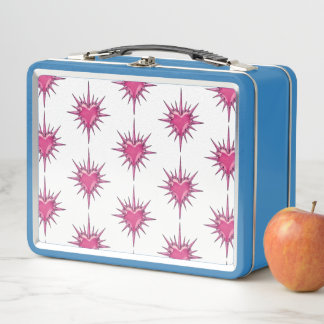 Pink Barbed Heart Cybersigilism Lunchbox メタルランチボックス