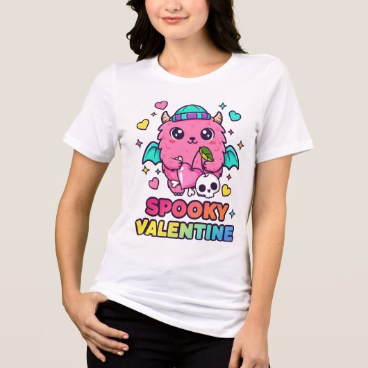Pink Bat with Skull & Stars for Alt Romance トライブレンドＴシャツ (正面)