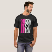 Pink Baton Twirling Gymnast Queen Gymnastics Daugh Tシャツ (正面フル)