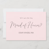 Pink Be Myメイド・オブ・オーナー（花嫁付き添い人） 招待状 (正面)