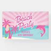 Pink Beach Birthday Poster 横断幕 (横)
