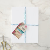 Pink Beach Wedding ギフトタグ (より糸付き)