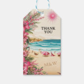 Pink Beach Wedding ギフトタグ (正面)