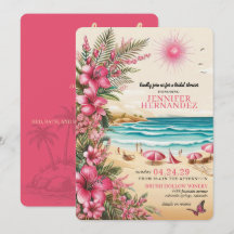 Pink Beach Wedding Shower