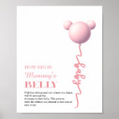 Pink Bear Balloon How Big Is Mommy’s Belly Game ポスター (正面)