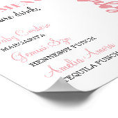 Pink Bear Balloon Signature Drinks Bar Menu ポスター (角)