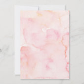 Pink Bear Baptism & First Birthday Invitation 招待状 (裏面)