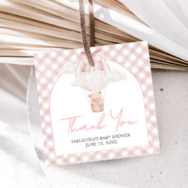 Pink Bear Bearly Wait Baby Shower  フェイバータグ