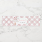 Pink Bear Bearly Wait Baby Shower ペットボトルラベル (シングルラベル)