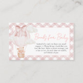 Pink Bear Bearly Wait Baby Shower Books for Baby エンクロージャーカード (正面)