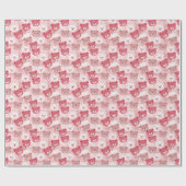 Pink Bear Heads | ラッピングペーパー (フラット)