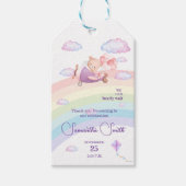 Pink Bear Pastel Airplane Balloon  ギフトタグ (正面)