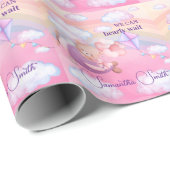 Pink Bear Pastel Airplane Balloon  ラッピングペーパー (ロールコーナー)