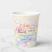 Pink Bear Pastel Airplane Balloon 紙コップ (正面)