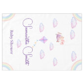 Pink Bear Pastel Airplane Balloon Baby Shower テーブルクロス (正面(横))