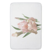 Pink Bearded Iris Flower Botanical Design バスマット (正面縦)