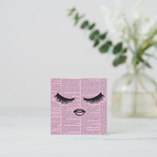 Pink Beauty Flat Loyalty Card | Feminine Aesthetic ロイヤリティカード (スタンド正面)
