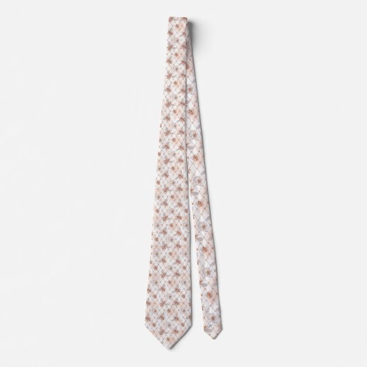 Pink Bee Pattern Custom Necktie ネクタイ (正面)
