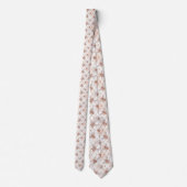 Pink Bee Pattern Custom Necktie ネクタイ (裏面)