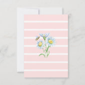 Pink Bee with Daisies Thank You Cards サンキューカード (裏面)