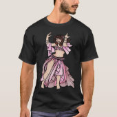 Pink Belly Dancer belly dancing Tシャツ (正面)